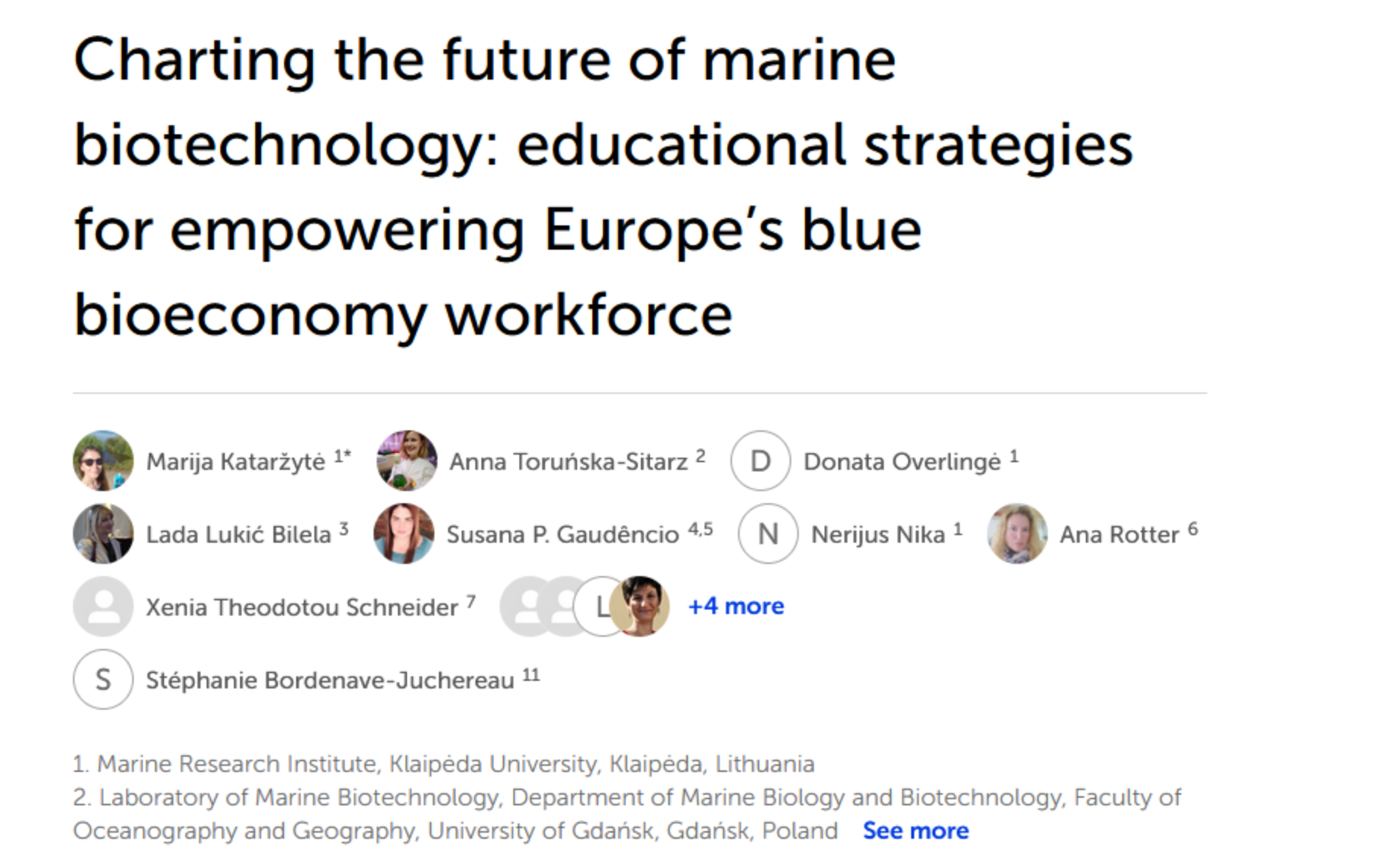 LASR Feral omenjen v znanstvenem članku o razvoju modre bioekonomije v Evropi